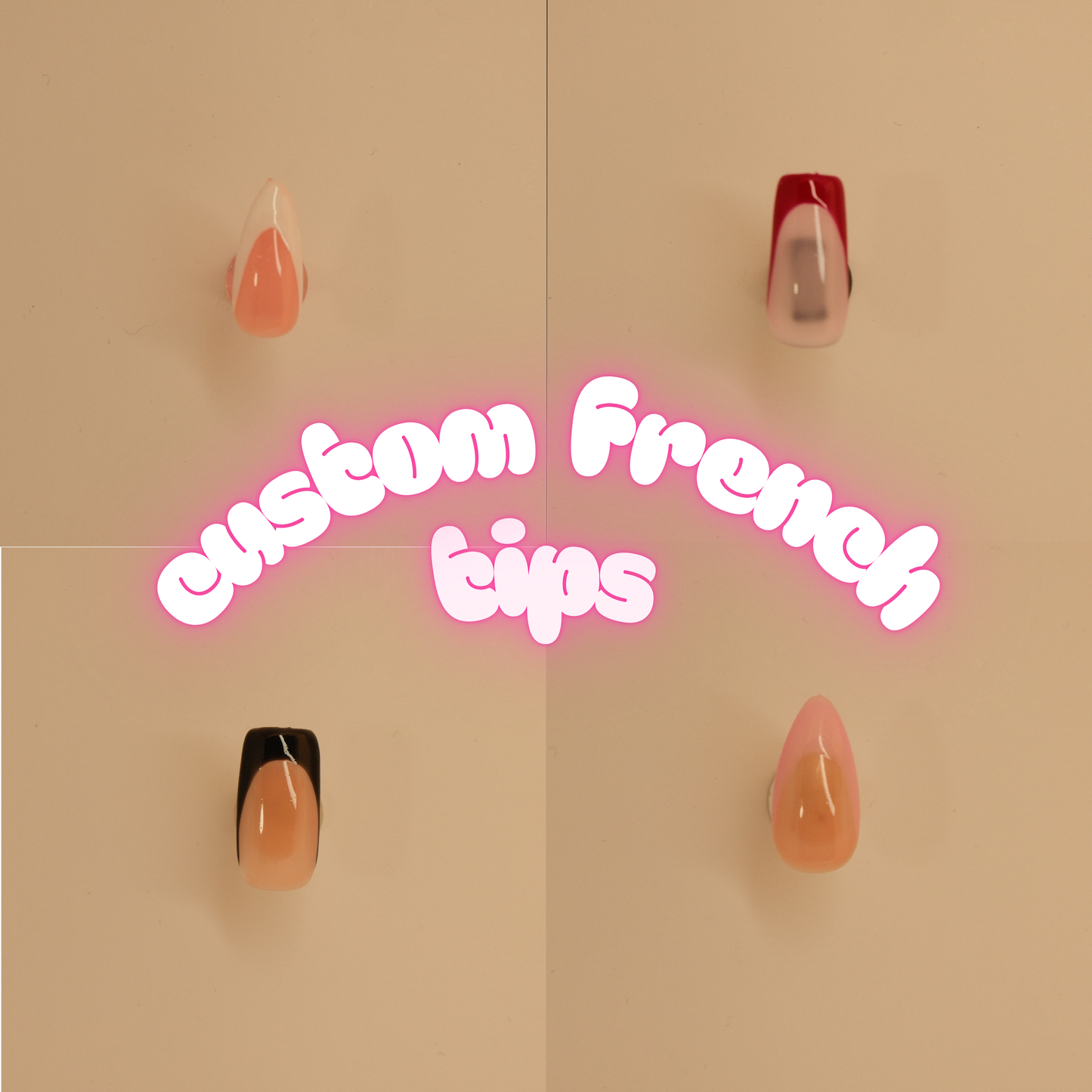 Custom French Tip - Press ons nails