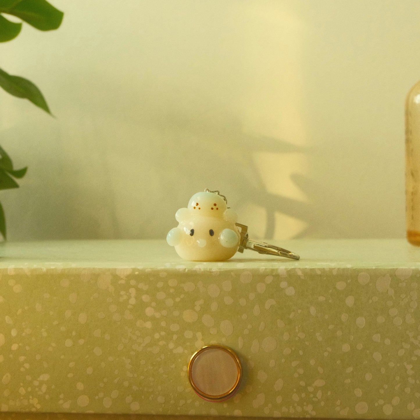 Blue Poppy Bun Keychain