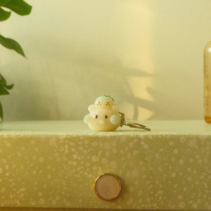 Blue Poppy Bun Keychain