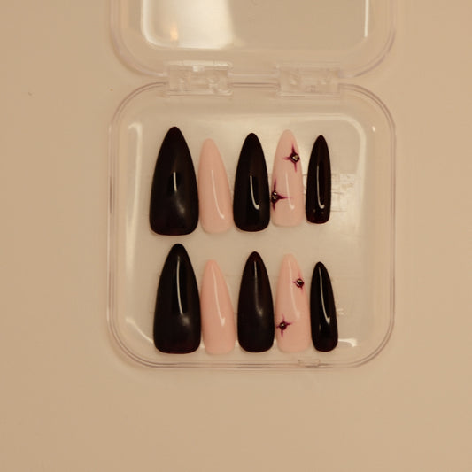 Cherry Red & Pink Nails- Press ons nails