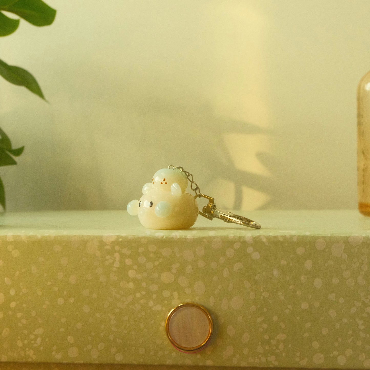 Blue Poppy Bun Keychain